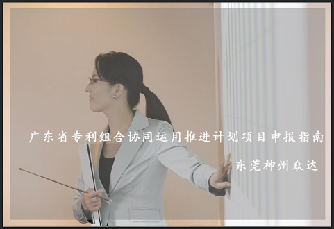 2019年度广东省专利组合协同运用推进计划项目申报指南（东莞市）